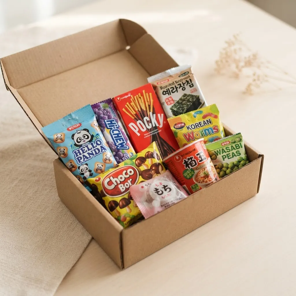 Mystery box Mini com snacks do Japão